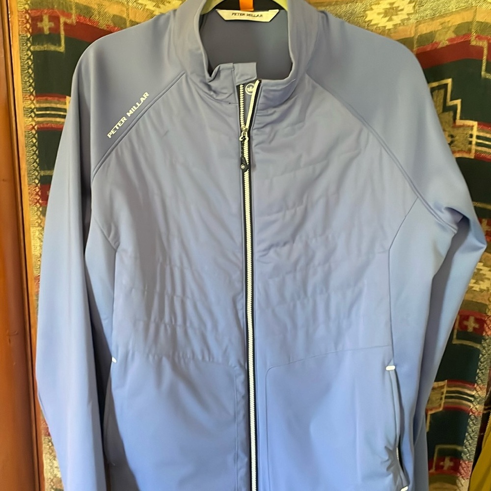 Peter Millar Light Blue Windbreaker Jacket